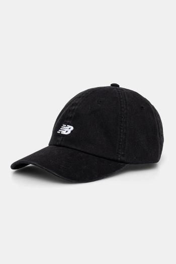 Bavlnená šiltovka New Balance čierna farba, s nášivkou, LAH51009BK