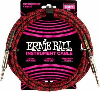 Ernie Ball Braided Straight Straight Inst Cable 3 m Rovný - Zalomený Nástrojový kábel