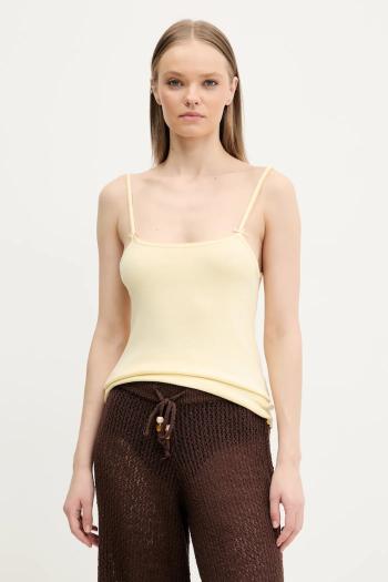 Top Tommy Jeans žltá farba, DW0DW19505