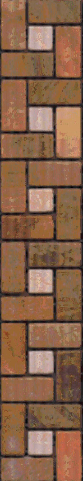 Listela Premium Mosaic Stone oranžová 5x30 cm mat L4STMOSMIX1