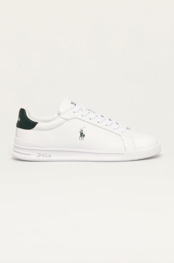 Kožená obuv Polo Ralph Lauren Hrt Ct II biela farba, 809829824004