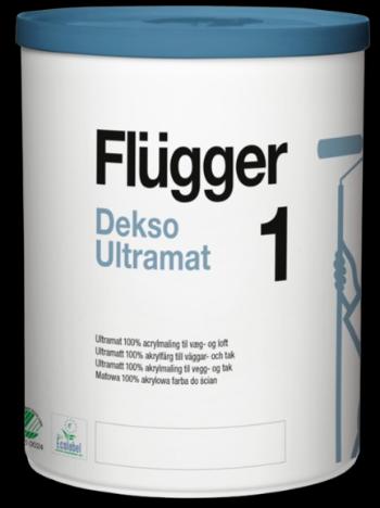 FLÜGGER DEKSO 1 ULTRAMATT - Hlboko matná antireflexná farba biela, 0,7 L