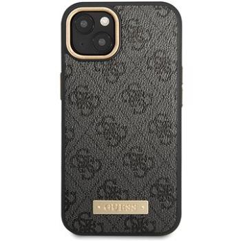 Guess PU 4G MagSafe Kompatibilný Zadný Kryt na iPhone 14 Plus Black (GUHMP14MU4GPRK)