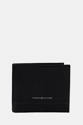 Kožená peňaženka Tommy Hilfiger pánska, čierna farba, AM0AM13259