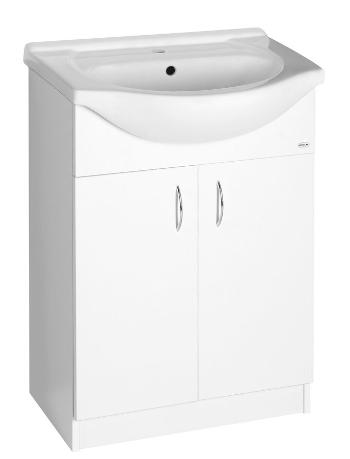 AQUALINE SIMPLEX ECO 65 umyvadlová skříňka včetně umyvadla 63x83,5x30,7cm SIME650