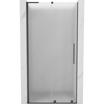 MEXEN/S - Velar L posuvné sprchové dvere 90 cm, dekor, grafit kartáčovaná 871-090-003-31-66
