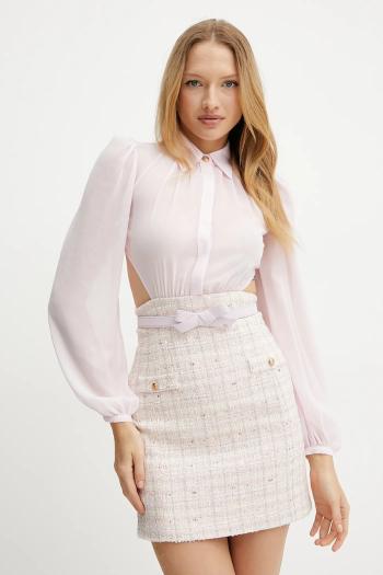 Šaty Elisabetta Franchi ružová farba, mini, priliehavé, AB69752E2