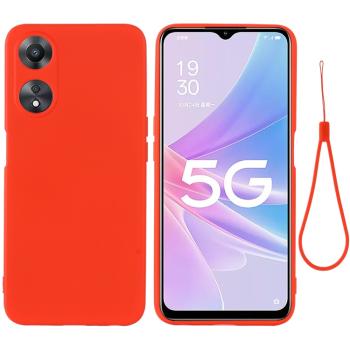 RUBBER Ochranný kryt pre Oppo A78 5G červený