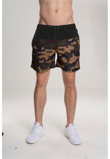 Urban Classics Block Swim Shorts blk/woodcamo - XXL