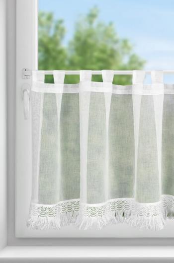 ArtFir Krátka záclona ROXANA PU | biela 150 x 60 cm