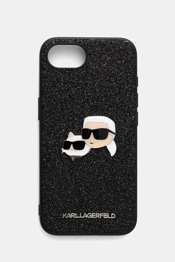 Puzdro na mobil Karl Lagerfeld iPhone 16e čierna farba, KLHCPSE4PFGKCPK