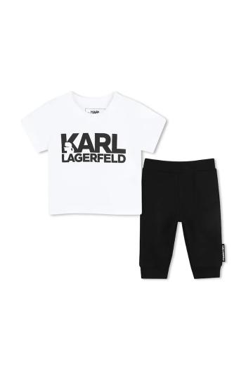 Detská bavlnená súprava Karl Lagerfeld biela farba, Z30506
