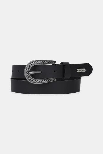 Opasok Pepe Jeans CAMILA BELT dámsky, čierna farba, PL020863