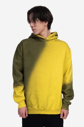 Bavlnená mikina A-COLD-WALL* Gradient Hoodie ACWMW100-YELLOW, pánska, žltá farba, s kapucňou, vzorovaná