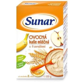 Sunar ovocná mliečna kaša s 8 cereáliami 225 g (8592084409647)