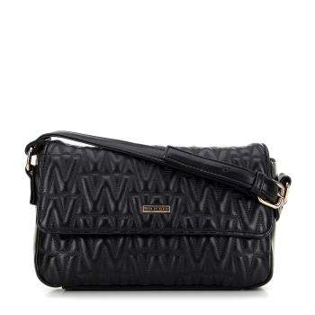 Dámska crossbody kabelka s prešívaním čierna 99-4Y-623-1