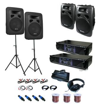 Electronic-Star "Sidney" sistem audio PA Set 2x 4x cutii de amplificare