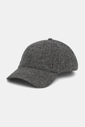 Čiapka s vlnenou podšívkou Tommy Hilfiger šedá farba, AM0AM13784