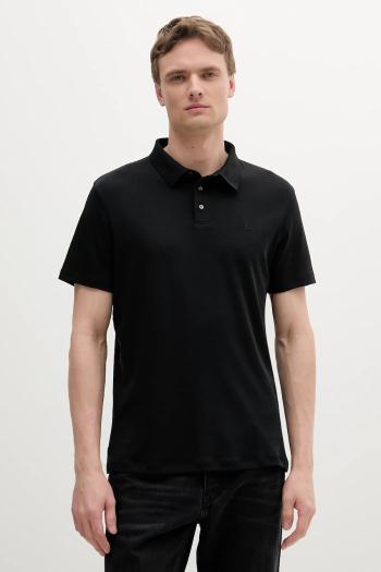 Bavlnené polo tričko Calvin Klein čierna farba, jednofarebné, LV04LB276G