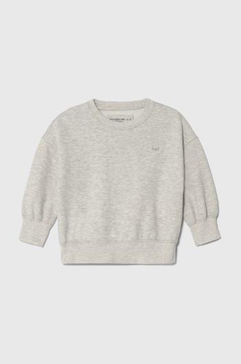 Detská mikina Abercrombie & Fitch šedá farba, melanžová