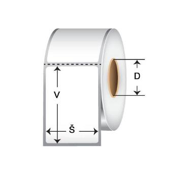 Samolepicí PP (polypropylen) etikety, 69x48mm, 1500ks, pro TTR, žluté, role