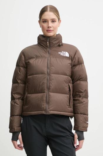 Páperová bunda The North Face 1996 Retro Nuptse dámska, hnedá farba, zimná, NF0A3XEO1OI1