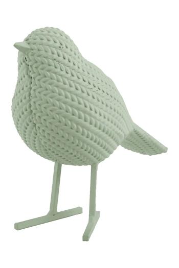 Dekoračná figúrka Present Time Statue Knitted Bird Small zelená farba