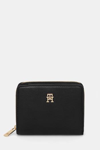 Peňaženka Tommy Hilfiger dámska, čierna farba, AW0AW17742