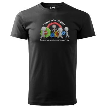 Tričko Odpracované roky (Veľkosť: 4XL, Typ: pre mužov, Farba tričká: Čierna)