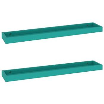 Shumee - Nástenné Loggia 2 ks modré 80×15×4 cm MDF, 330239