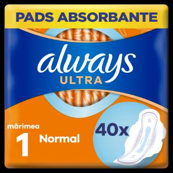 ALWAYS Ultra hygienické vložky normal s krídelkami 40 ks