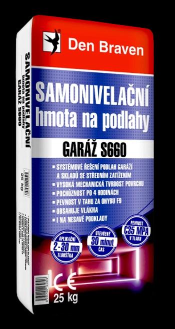 DEN BRAVEN - Samonivelačná hmota na podlahy GARÁŽ S660 šedá 25 kg