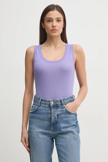 Bavlnený top United Colors of Benetton fialová farba, 3GA2DH010