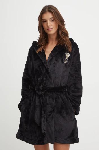 Župan Juicy Couture HOODED ROBE čierna farba, JCLRB224505