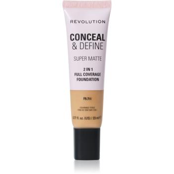 Makeup Revolution Conceal & Define zmatňujúci make-up odtieň F9.7W 23 ml