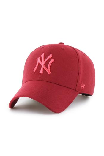 Šiltovka 47 brand MLB New York Yankees oranžová farba, jednofarebná, B-MVPSP17WBP-RZD
