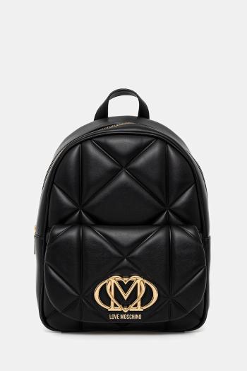 Ruksak Love Moschino dámsky, čierna farba, malý, s nášivkou, JC4037PP1NLC0000