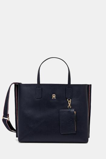 Kabelka Tommy Hilfiger tmavomodrá farba, AW0AW17334