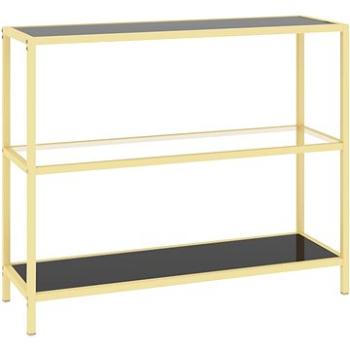 SHUMEE čierny a priehľadný 100 × 36 × 90 cm tvrdené sklo (331634)