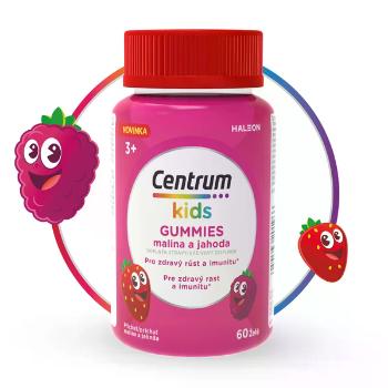 Centrum kids GUMMIES malina a jahoda želé s Vitamínmi a minerálmi 60 ks