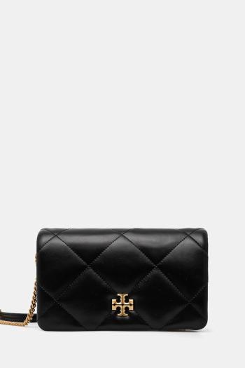 Kožená kabelka Tory Burch Kira Diamond Quilt čierna farba, 158624-001