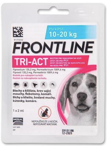 Frontline Tri-Act spot-on pipeta proti kliešťom a blchám pre psy M 10-20kg, 2ml