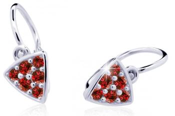Cutie Jewellery Trblietavé detské náušnice z bieleho zlata C2207-10-X-2 červená
