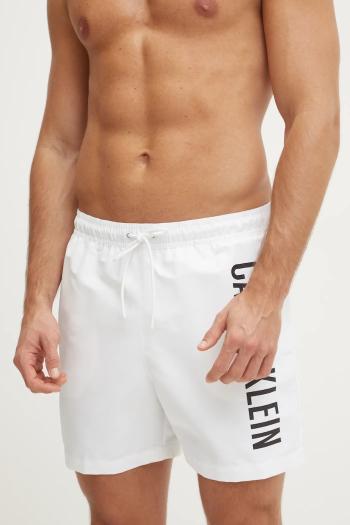 Plavkové šortky Calvin Klein biela farba, KM0KM01092