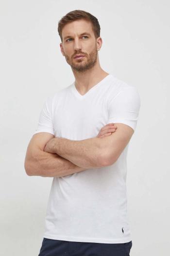 Bavlnené tričko Polo Ralph Lauren 3-pak pánske,biela farba,melanžové,714936903