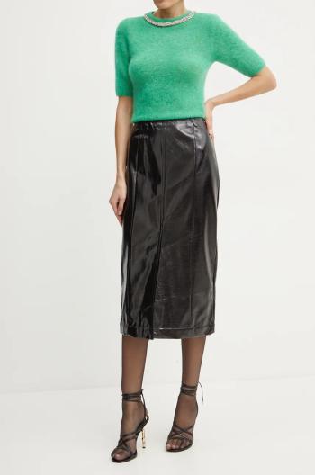 Sukňa Armani Exchange čierna farba, midi, áčkový strih, 6DYN13 YNQYZ