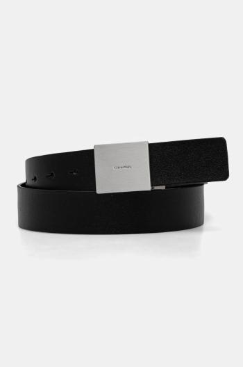 Kožený opasok Calvin Klein pánsky, čierna farba, K50K512660