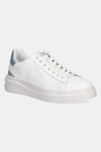 Kožené tenisky Guess ELBINA dámske, biela farba, FLJBIN LEA12