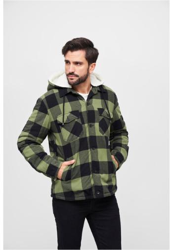 Brandit Lumberjacket Hooded black/olive - S