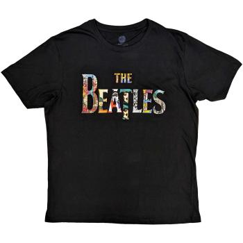 The Beatles tričko Logo Treatment Čierna XXL